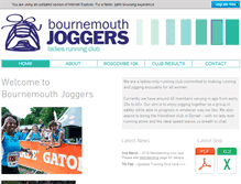 Tablet Screenshot of bournemouthjoggers.co.uk